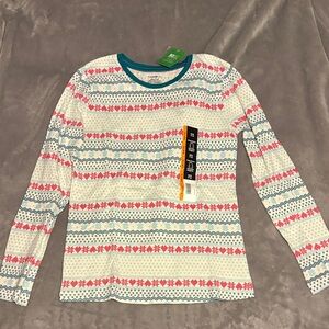 George Kids Long Sleeve Shirt with Pink and Blue Pattern